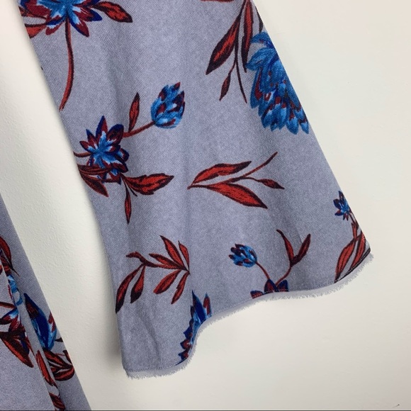 UO Kimichi Blue Floral Print V-Neck Purple Dress - Picture 9 of 11